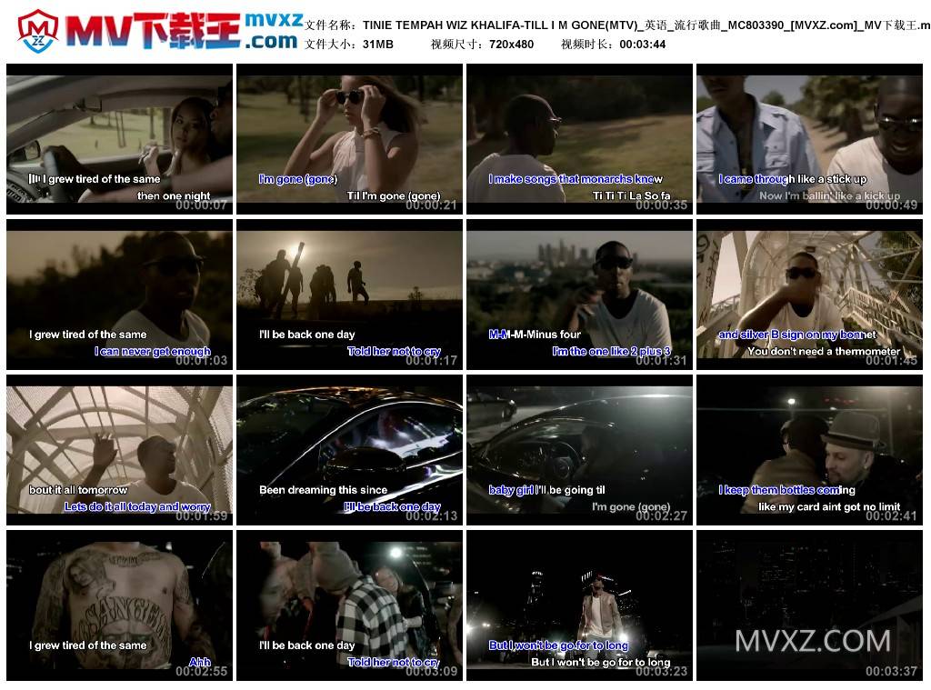 TINIE TEMPAH WIZ KHALIFA-TILL I M GONE(MTV)_英语_流行歌曲_MC803390